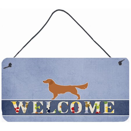 Carolines Treasures Golden Retriever Welcome Wall or Door Hanging Prints BB5508DS812
